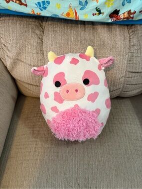 Pink & White Plush Cow Squishmallow